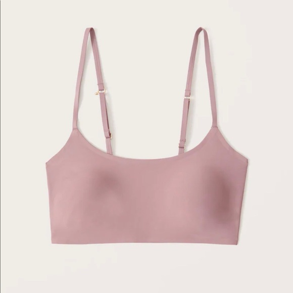 Abercrombie&Fitch Next to Naked Scoopneck Bralette, Size M, Mauve, NWT. - Picture 1 of 5